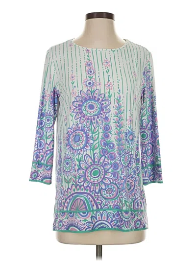 Pre-owned Bob Mackie 3/4 Sleeve Blouse In Purple