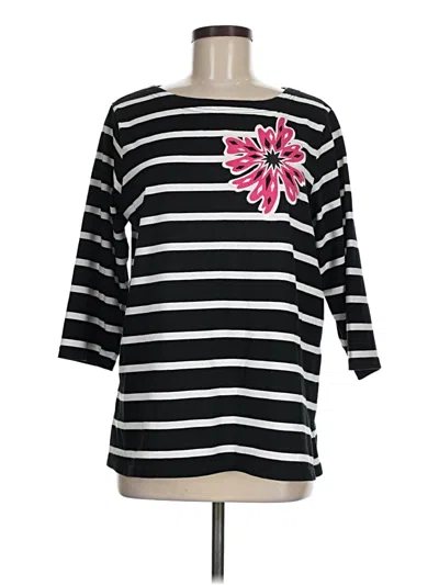 Pre-owned Bob Mackie 3/4 Sleeve T-shirt In Black