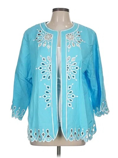 Pre-owned Bob Mackie Cardigan Sweater In Blue