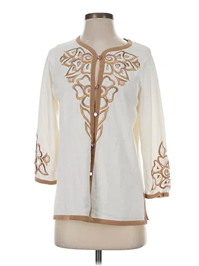 Pre-owned Bob Mackie Cardigan Sweater In Ivory