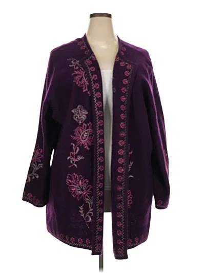 Pre-owned Bob Mackie Cardigan Sweater In Purple