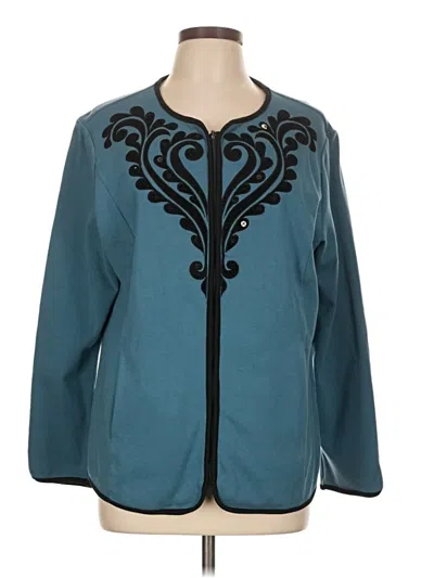 Pre-owned Bob Mackie Cardigan Sweater In Teal