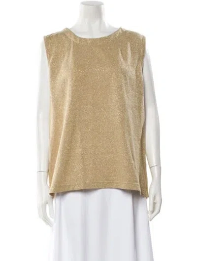 Pre-owned Bob Mackie Crew Neck Sleeveless Top