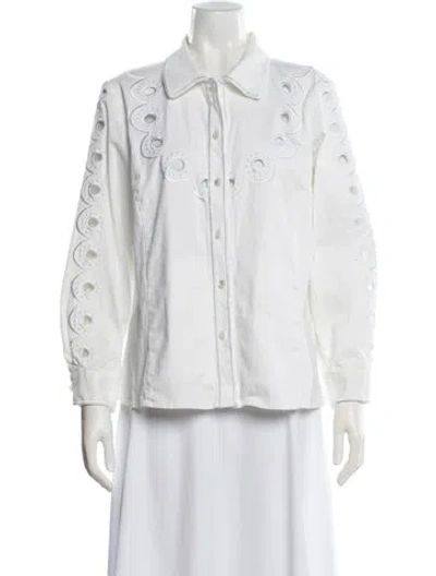 Pre-owned Bob Mackie Denim Jacket In Neutral