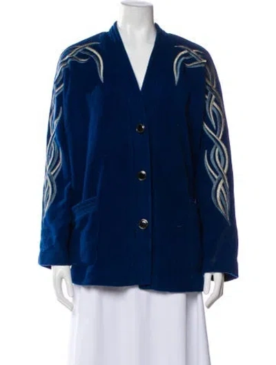 Pre-owned Bob Mackie Evening Jacket In Blue