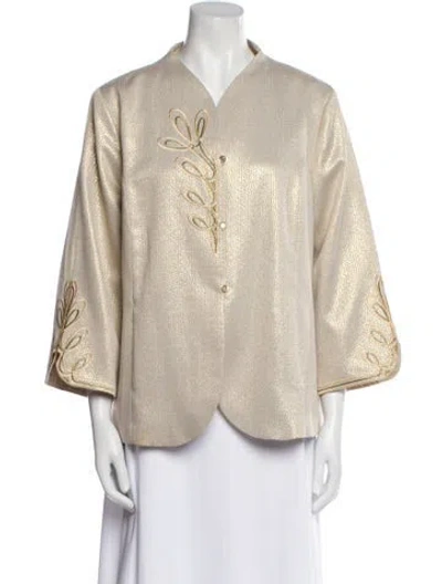 Pre-owned Bob Mackie Evening Jacket In Gold