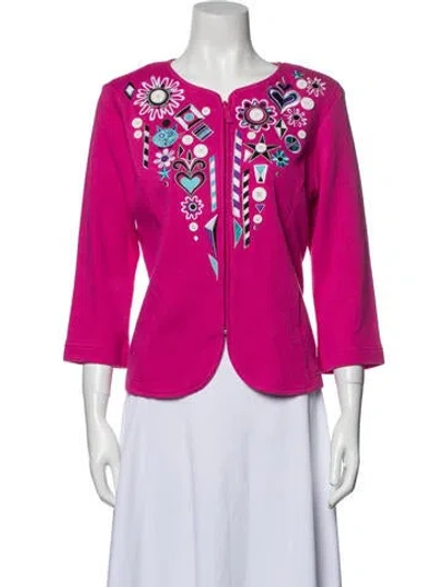 Pre-owned Bob Mackie Evening Jacket In Pink
