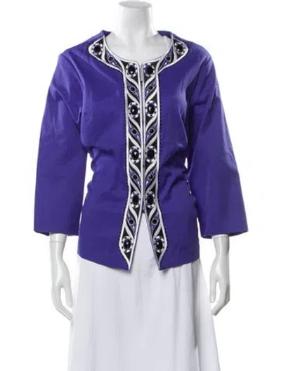 Pre-owned Bob Mackie Evening Jacket In Purple