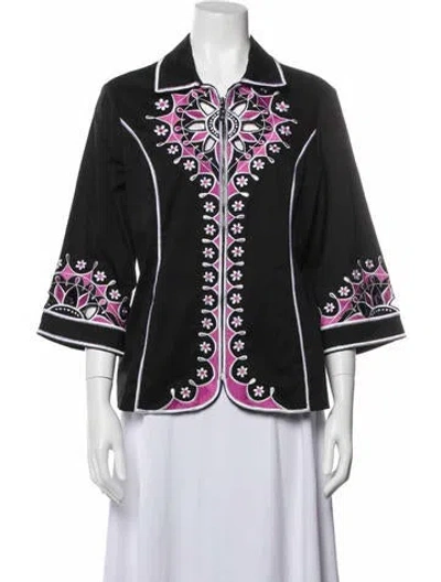 Pre-owned Bob Mackie Floral Print Evening Jacket In Multi