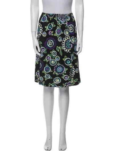 Pre-owned Bob Mackie Floral Print Knee-length Skirt In Multi