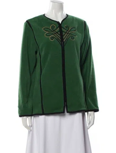 Pre-owned Bob Mackie Graphic Print Jacket In Green