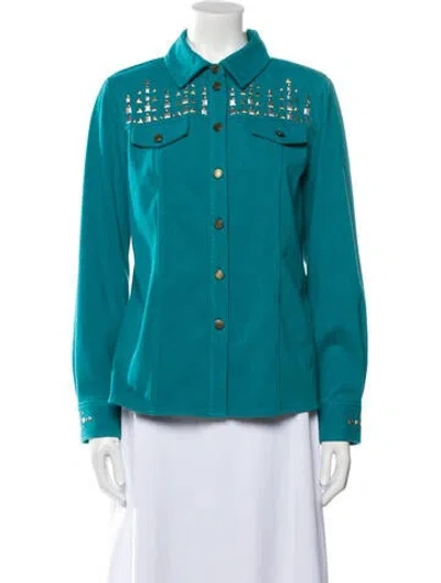 Pre-owned Bob Mackie Jacket In Blue