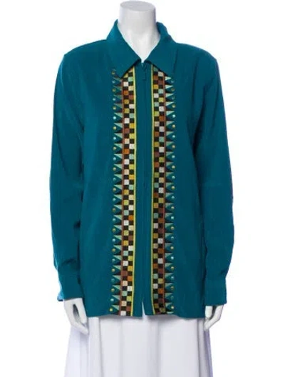 Pre-owned Bob Mackie Jacket In Blue
