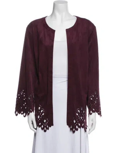 Pre-owned Bob Mackie Jacket In Burgundy