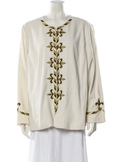 Pre-owned Bob Mackie Jacket In Neutral