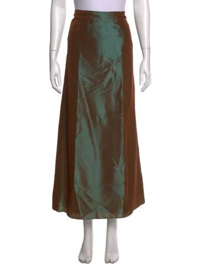 Pre-owned Bob Mackie Long Skirt In Green