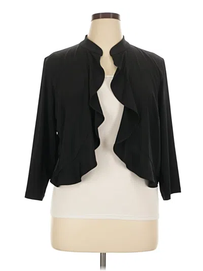Pre-owned Bob Mackie Long Sleeve Blouse In Black