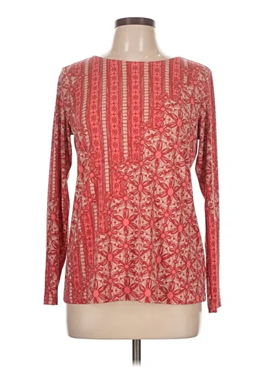 Pre-owned Bob Mackie Long Sleeve Blouse In Red