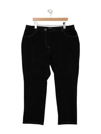 Pre-owned Bob Mackie Mid-rise Straight Leg Jeans In Black