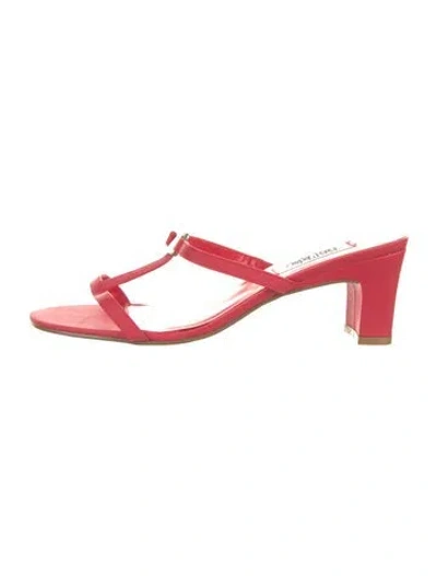 Pre-owned Bob Mackie Nylon Slides In Red