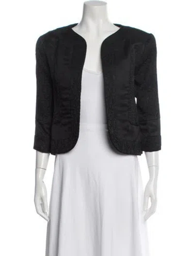 Pre-owned Bob Mackie Patterned Jacket In Black