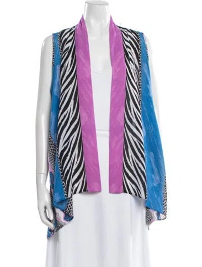 Pre-owned Bob Mackie Patterned Jacket In Blue
