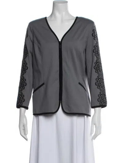 Pre-owned Bob Mackie Patterned Jacket In Blue