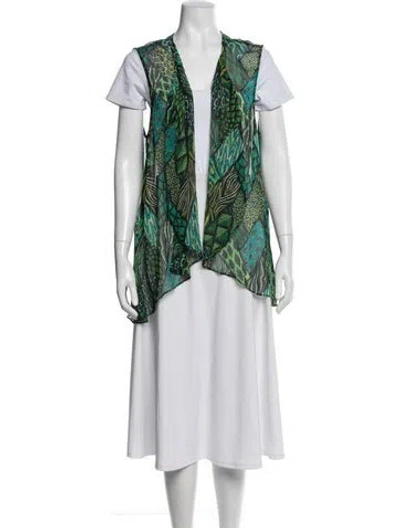 Pre-owned Bob Mackie Patterned Jacket In Green