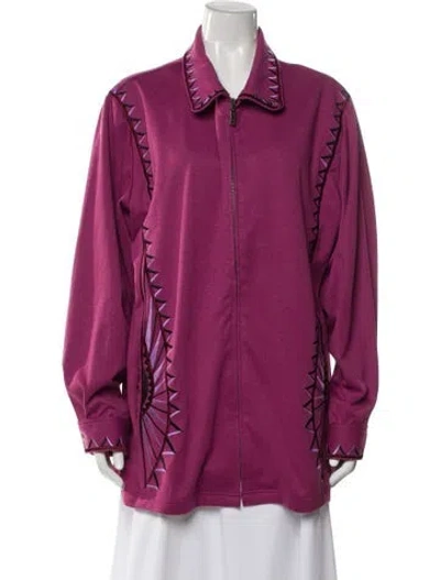 Pre-owned Bob Mackie Patterned Long Sleeve Top In Multi