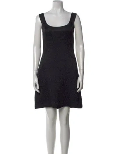 Pre-owned Bob Mackie Patterned Mini Dress In Black