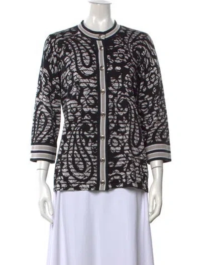 Pre-owned Bob Mackie Patterned Sweater In Black