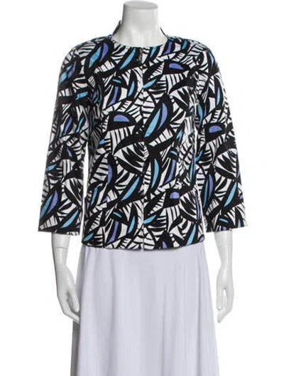 Pre-owned Bob Mackie Printed Evening Jacket In Black