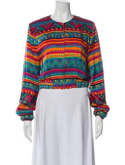 Pre-owned Bob Mackie Printed Jacket In Multi