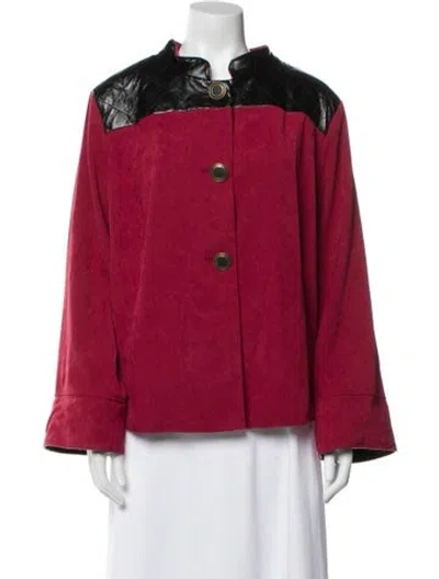 Pre-owned Bob Mackie Printed Jacket In Red
