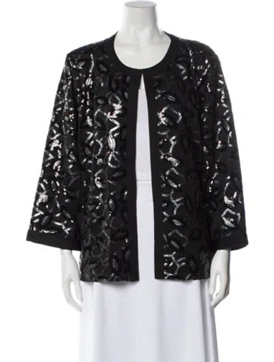 Pre-owned Bob Mackie Printed Jacket W/ Tags In Black