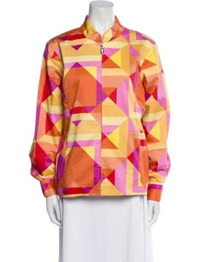 Pre-owned Bob Mackie Printed Jacket In Yellow