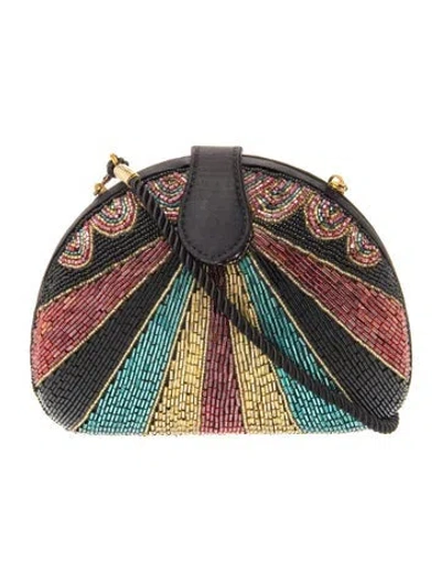 Pre-owned Bob Mackie Sequins Evening Bag In Blue