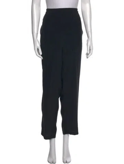 Pre-owned Bob Mackie Silk Straight Leg Pants W/ Tags In Black