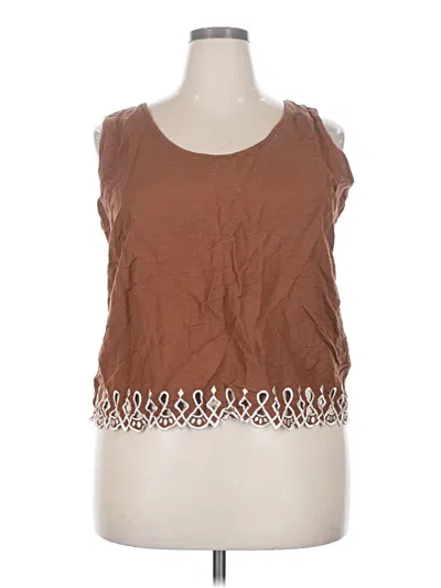 Pre-owned Bob Mackie Sleeveless Blouse In Brown