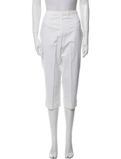 Pre-owned Bob Mackie Straight Leg Pants In White