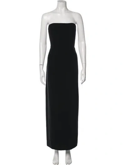 Pre-owned Bob Mackie Strapless Long Dress In Black