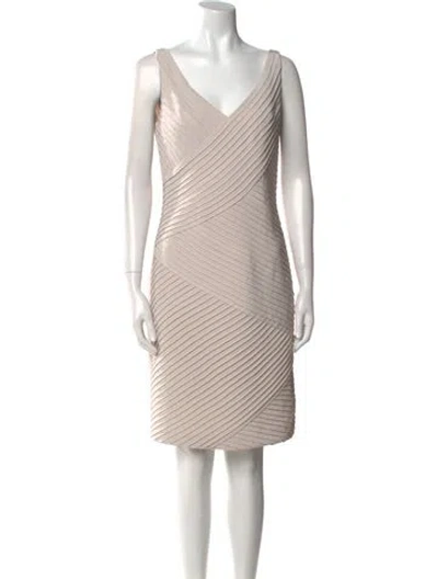 Pre-owned Bob Mackie Striped Mini Dress In Neutral