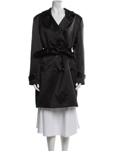 Pre-owned Bob Mackie Trench Coat In Black