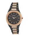 Bob Mackie Unisex Quartz Two-tone Rose Alloy Watch 40mm