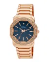Bob Mackie Unisex Quartz Rose Gold-tone Alloy Watch 40mm