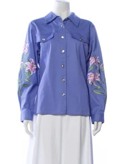 Pre-owned Bob Mackie Utility Jacket In Purple