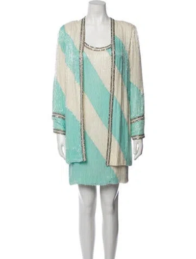 Pre-owned Bob Mackie Vintage 1980's Dress Set In Neutral