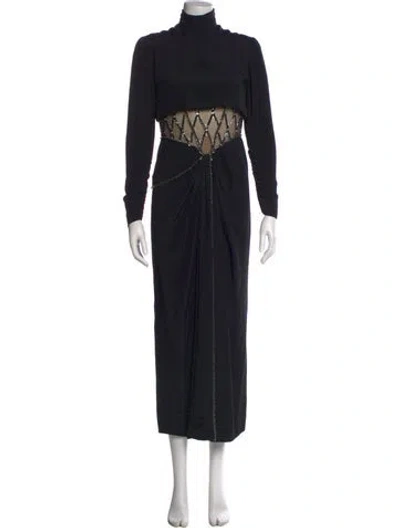 Pre-owned Bob Mackie Vintage 1985 Long Dress In Black