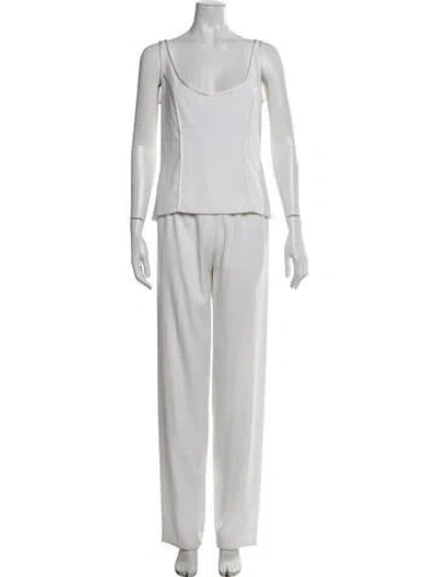 Pre-owned Bob Mackie Vintage 1990's Pant Set In White