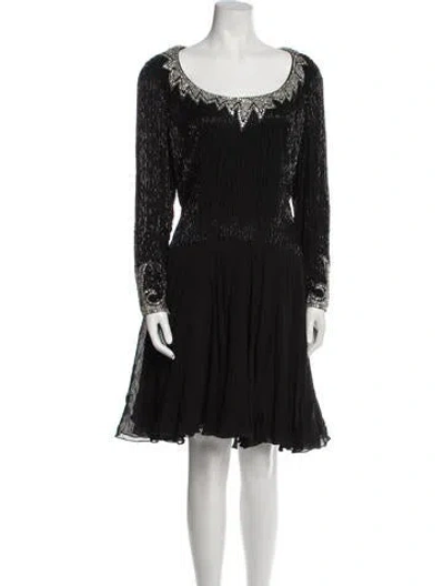 Pre-owned Bob Mackie Vintage Knee-length Dress In Black